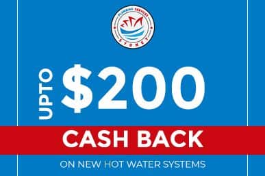 Image presents commercial plumbers 200 cashback